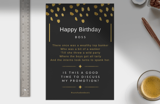 Limerick Happy Birthday Boss